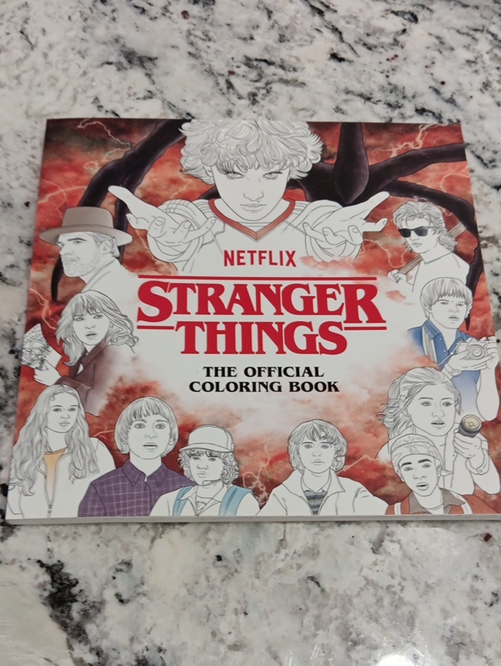 Netflix Stranger Things Official Coloring Book - Red, White, Black